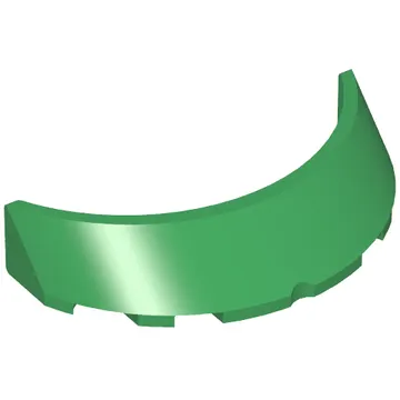 Windscreen 3 x 6 x 1 Curved with Rectangular Stud Holder in Bottom