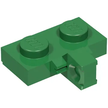 Hinge Plate 1 x 2 Locking with 1 Finger on Side, with Groove
