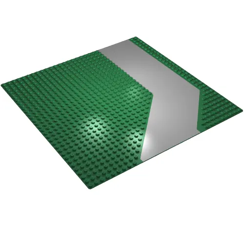 Baseplate 32 x 32 with 9-Stud Angled with Gray Driveway / Road Print