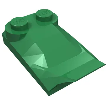 Brick Wedged, Curved 2 x 3 x 2/3 Two Studs, Wing End