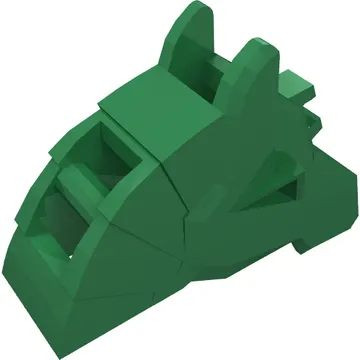 Animal / Creature Accessory, Horse Battle Helmet [Angular, Front Clip]