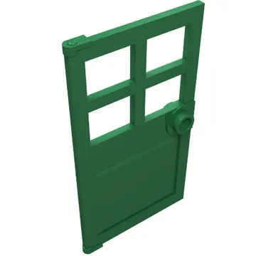 Door 1 x 4 x 6 with 4 Panes and Stud Handle