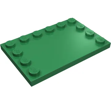 Plate Special 4 x 6 with Studs on 3 Edges