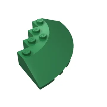 Brick Round Corner 6 x 6 with 33° Slope and Facet Cutout