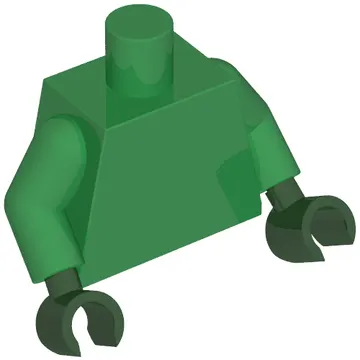 Torso, Green Arms, Dark Green Hands [Plain]