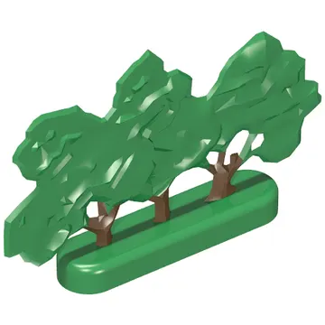 Plant, Tree Flat Bush painted with hollow base