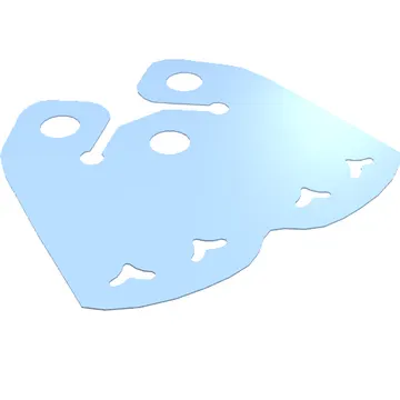 Neckwear Cape, Short, Curved Bottom, 3 Top Holes and Heart Shaped Holes