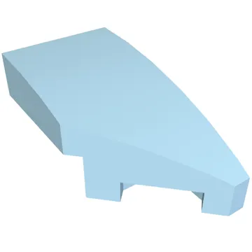 Brick Wedged, Curved 2 x 1 with Stud Notch Right