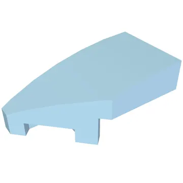 Brick Wedged, Curved 2 x 1 with Stud Notch Left