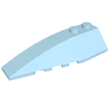 Brick Wedged, Curved 6 x 2 Left, Inner Ridges