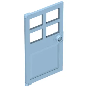 Door 1 x 4 x 6 with 4 Panes and Stud Handle