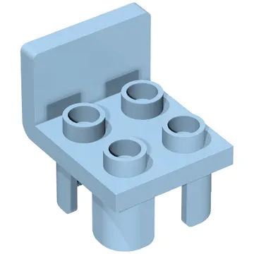 Duplo Chair with 4 Studs and Squared Back