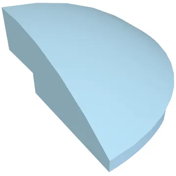 Brick Round Corner, Curved 3 x 3 x 1 Quarter Circle