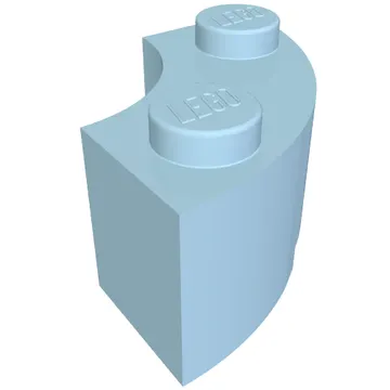 Brick Round Corner 2 x 2 Macaroni with Stud Notch and Reinforced Underside [New Style]