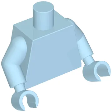 Torso, Bright Light Blue Arms and Hands [Plain]