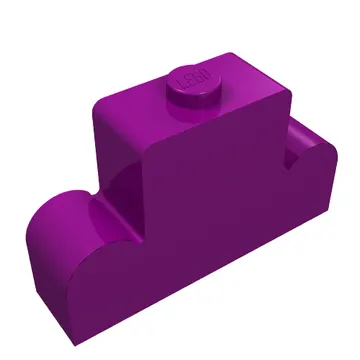 Brick Curved 1 x 4 x 2 Centre Stud Top