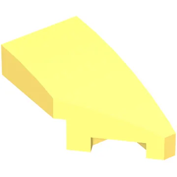 Brick Wedged, Curved 2 x 1 with Stud Notch Right