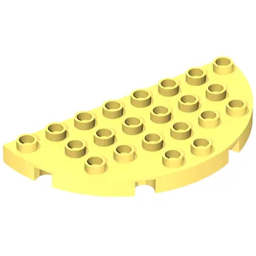 Duplo Plate Round 4 x 8 Semi-Circle