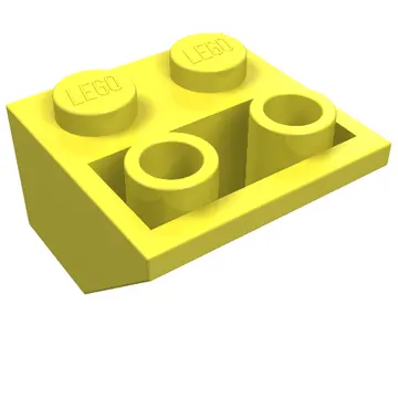 Brick Sloped Inverted 45° 2 x 2 [Ovoid Bottom Pin, Bar-sized Stud Holes]