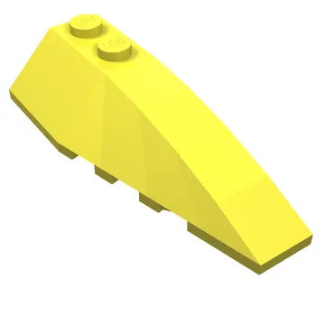 Brick Wedged, Curved 6 x 2 Right, Inner Ridges