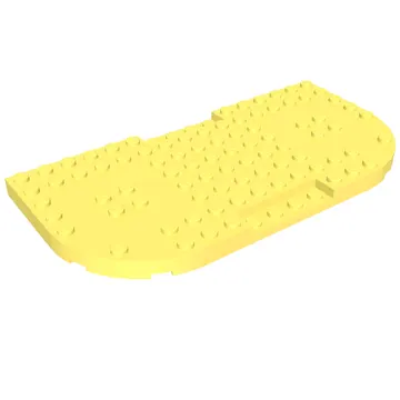 Plate Special 8 x 16 x 2/3, Two Rounded Corners, Reduced Stud Sections