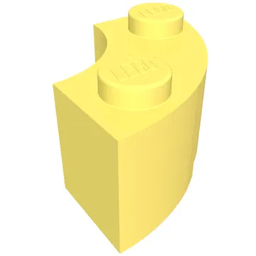 Brick Round Corner 2 x 2 Macaroni with Stud Notch and Reinforced Underside [New Style]