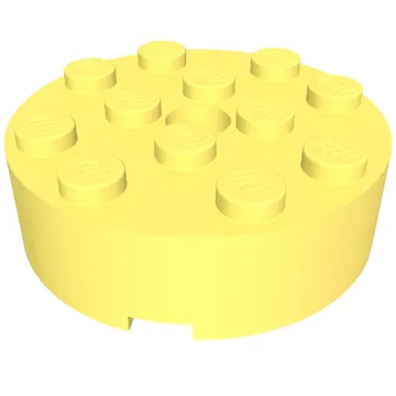 Brick Round 4 x 4 Centre Hole