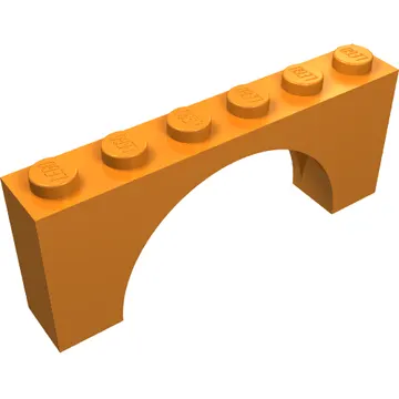 Brick Arch 1 x 6 x 2 - Thin Top without Reinforced Underside [New Version]