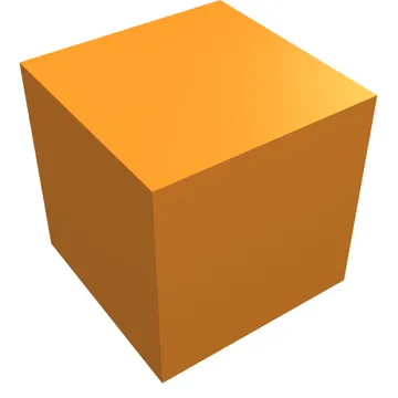 Minifig Head Special, Cube [Plain]