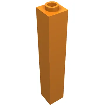 Brick 1 x 1 x 5 with Blocked Open or Hollow Stud