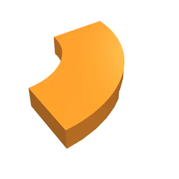 Tile 2 x 2 Curved, Macaroni