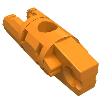 Hinge Cylinder 1 x 3 Locking with 1 Finger and 2 Fingers On Ends, with Hole, 9 Teeth