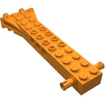 Technic Brick Special 12 x 2 with 2 Side and 2 End Pins, Technic Holes, and 4W Flared End