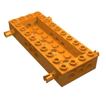 Vehicle Base 4 x 10 x 1 1/3 with 8 x 2 Recessed Center [4 Pins / Technic Holes]