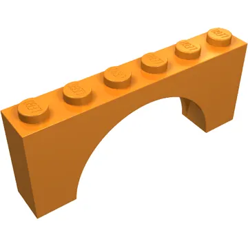 Brick Arch 1 x 6 x 2 - Thick Top with Reinforced Underside