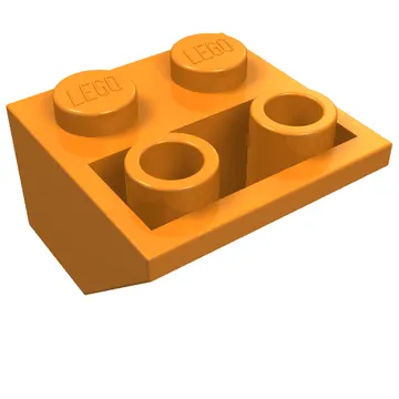 Brick Sloped Inverted 45° 2 x 2 [Ovoid Bottom Pin, Bar-sized Stud Holes]