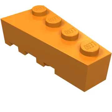 Brick Wedged, Angled 4 x 2 Right