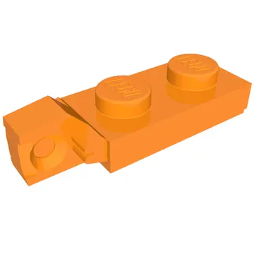 Hinge Plate 1 x 2 Locking with 1 Finger On End, with Groove