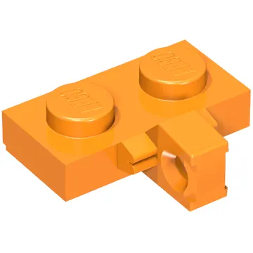 Hinge Plate 1 x 2 Locking with 1 Finger on Side, with Groove