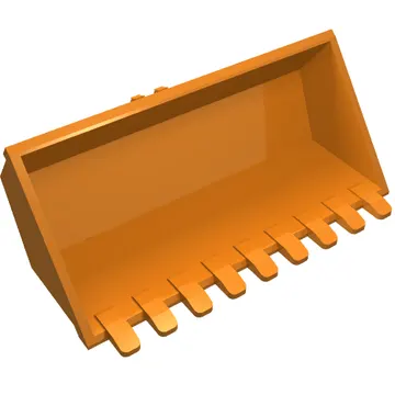 Construction Vehicle Bucket 4 x 8 with Locking 2 Finger Hinge, Flat Inside