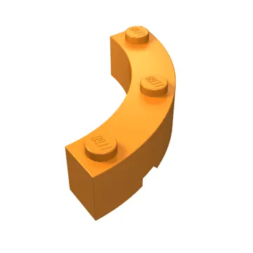 Brick Round Corner 4 x 4 Macaroni Wide with 3 Studs