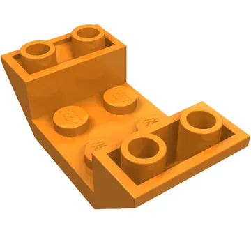 Brick Sloped Inverted 45° 4 x 2 Double with 2 x 2 Recessed