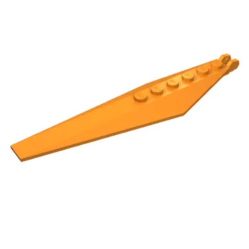 Hinge Plate 1 x 12 Locking with Angled Side Extensions and Tapered Ends, 7 Teeth