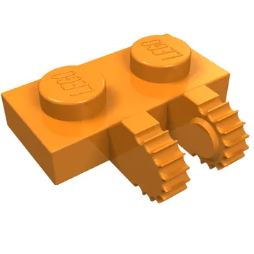 Hinge Plate 1 x 2 Locking with 2 Fingers on Side, 9 Teeth
