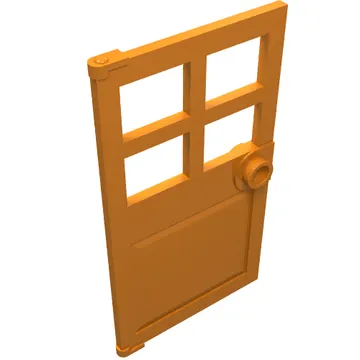 Door 1 x 4 x 6 with 4 Panes and Stud Handle