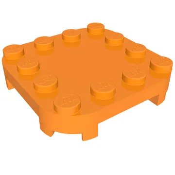 Plate Round Corners 4 x 4 x 2/3 Circle with Reduced Knobs