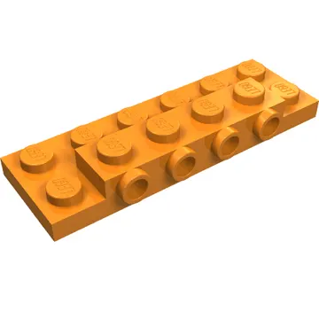 Plate Special 2 x 6 x 2/3 with 4 Studs on Side, 1 Support Wall on Bottom