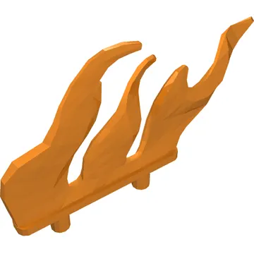 Wave / Flame Rounded Row of Three with Two Pins