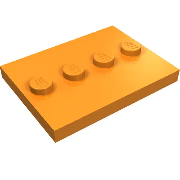 Plate Special 3 x 4 with 1 x 4 Center Studs [Plain]