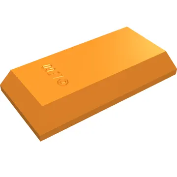 Tile Special 1 x 2 with Sloped Walls AKA Money / Gold Bar [Ingot]